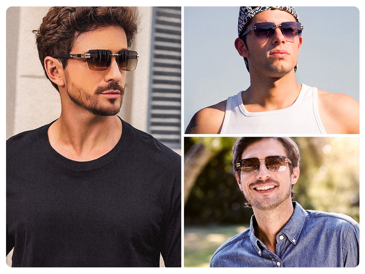 Sungait Rimless Square Sunglasses