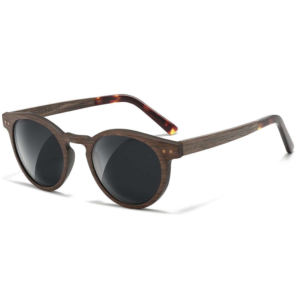 Round Wooden Sunglasses