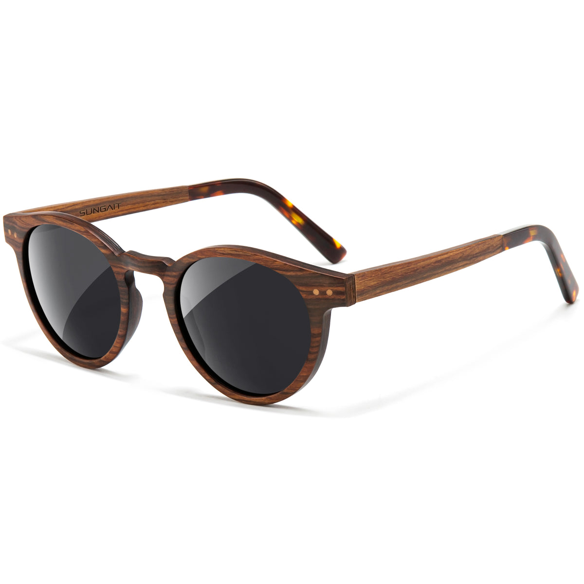 Round Wooden Sunglasses