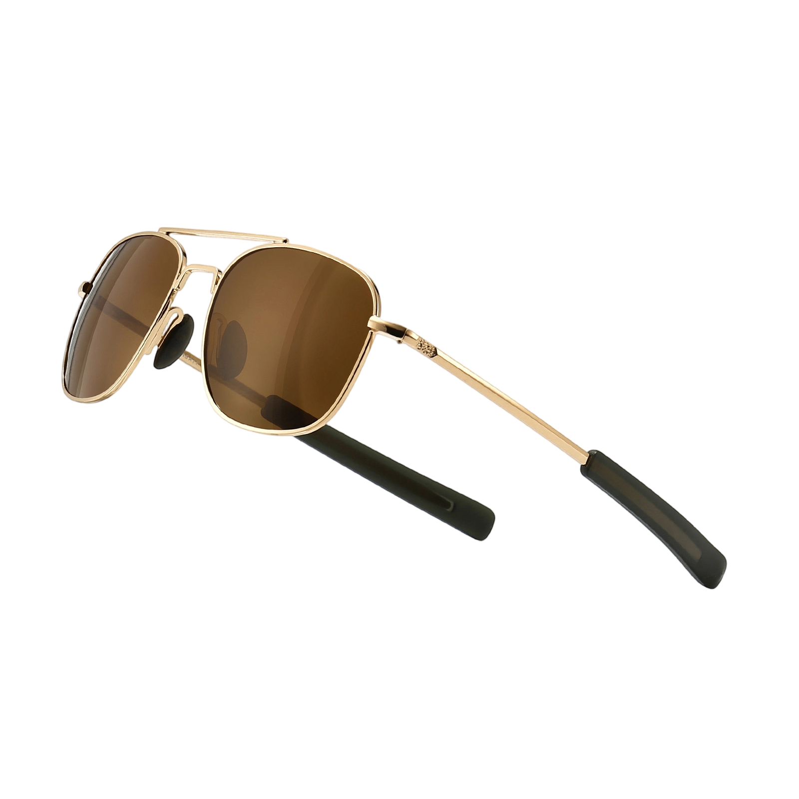 SUNGAIT Military Aviator Polarized Sunglasses brown lens.jpg