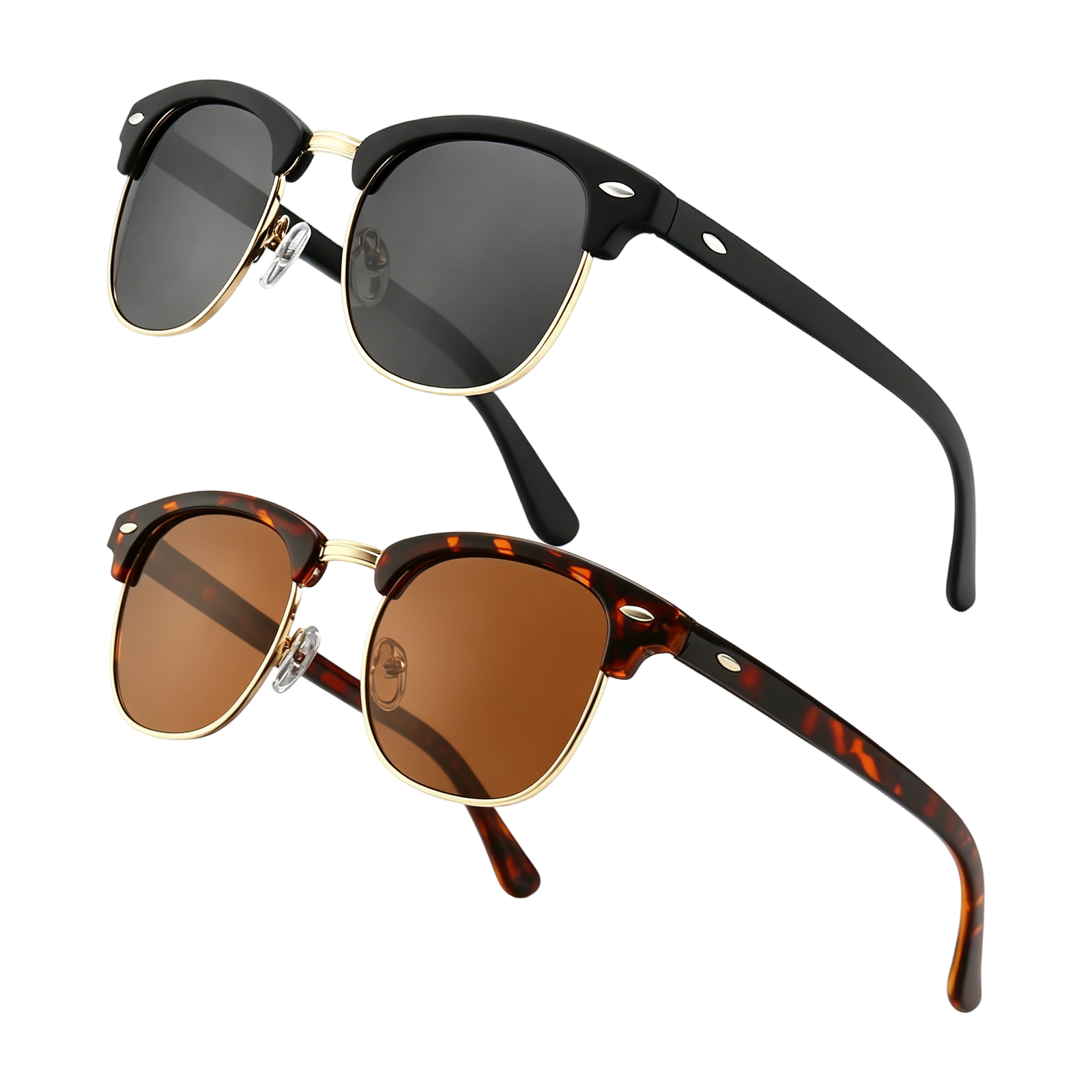 Half-frame Round Sunglasses SGT558