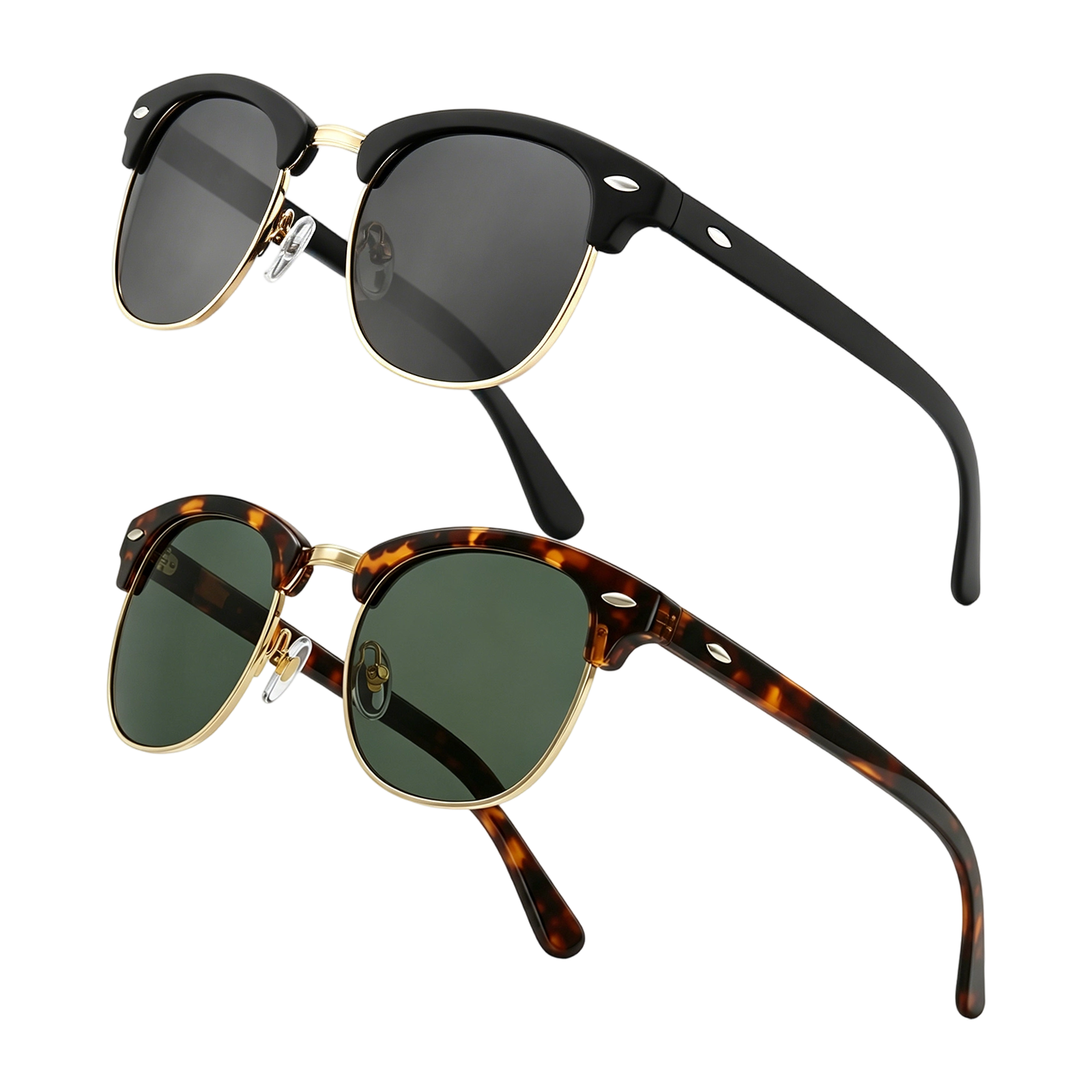 Half-frame Round Sunglasses SGT558