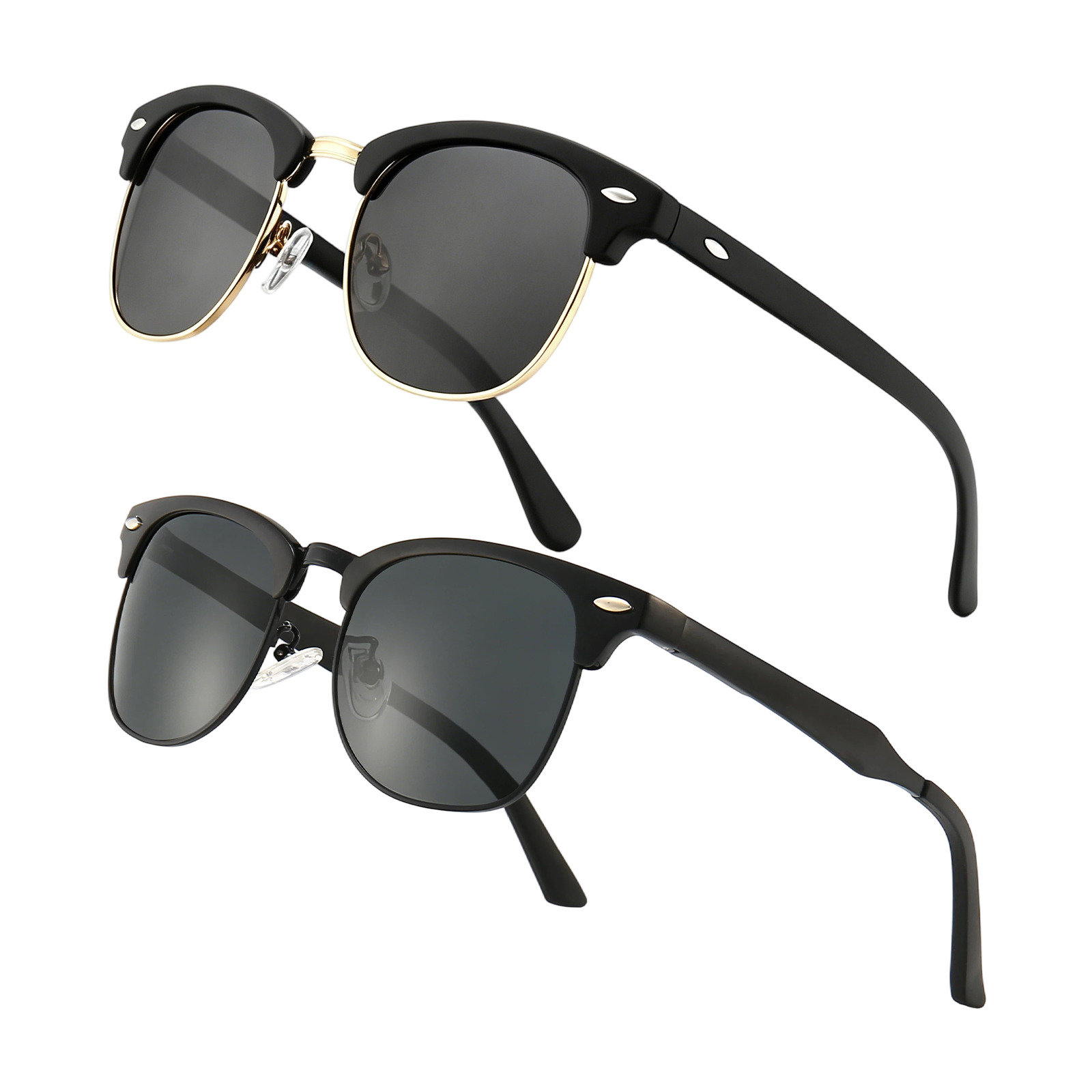 Half-frame Round Sunglasses SGT558