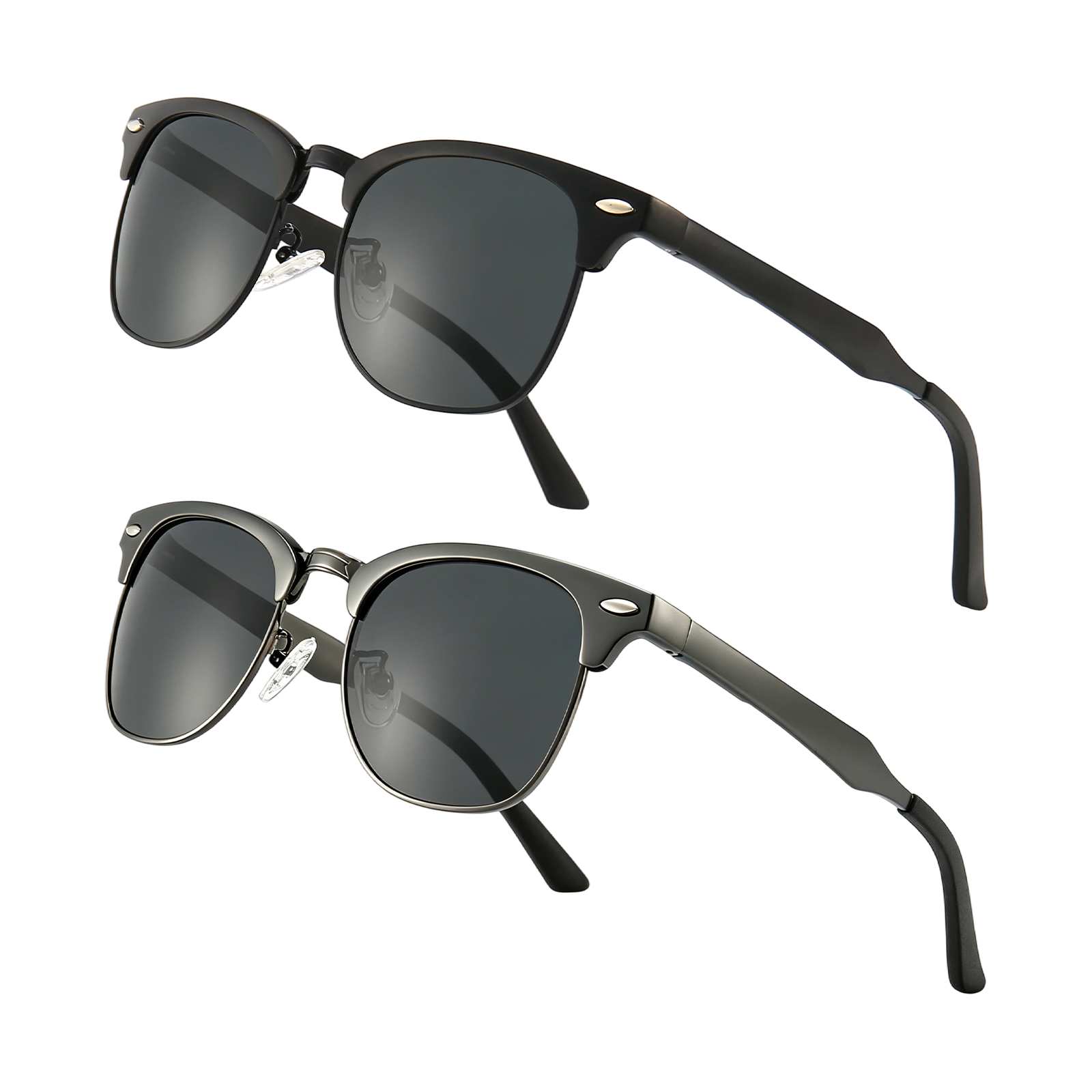 Half-frame Round Sunglasses SGT558