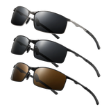Metal Rectangle Sunglasses for Driving & Fishing
