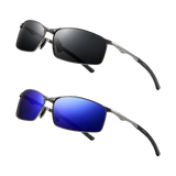 Metal Rectangle Sunglasses for Driving & Fishing