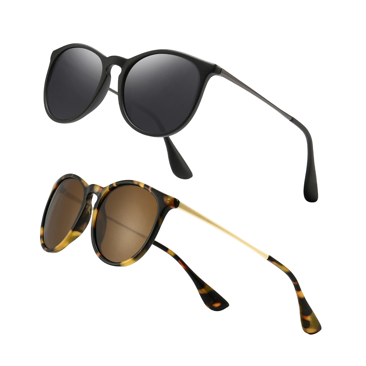 SUNGAIT Premium Vintage Round Sunglasses | Women Men