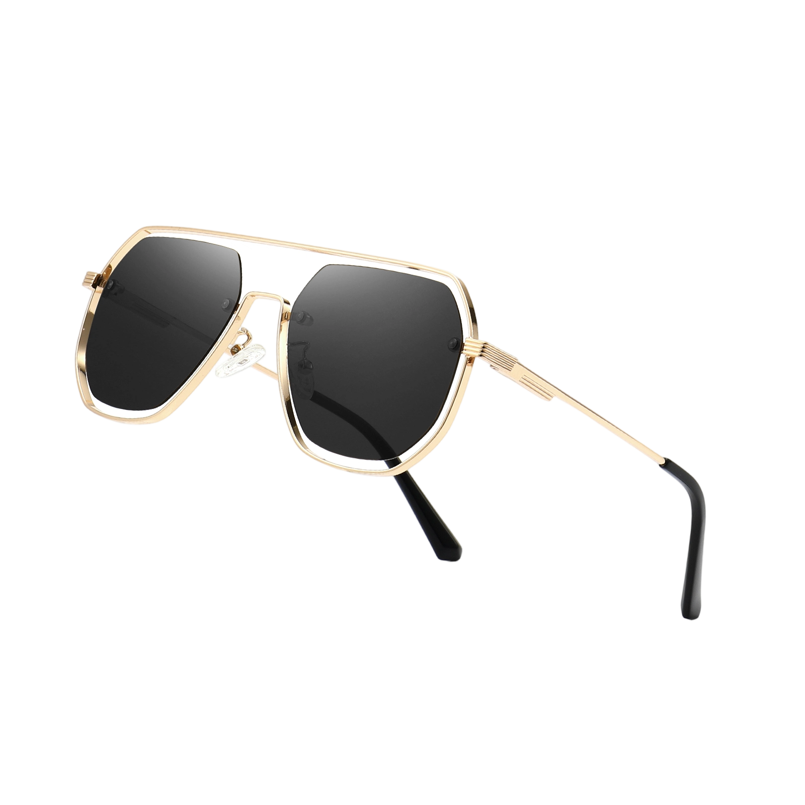 Hollow Geometric Aviator Sunglasses SGT575
