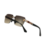 Sunglasses with gold frame and black arms