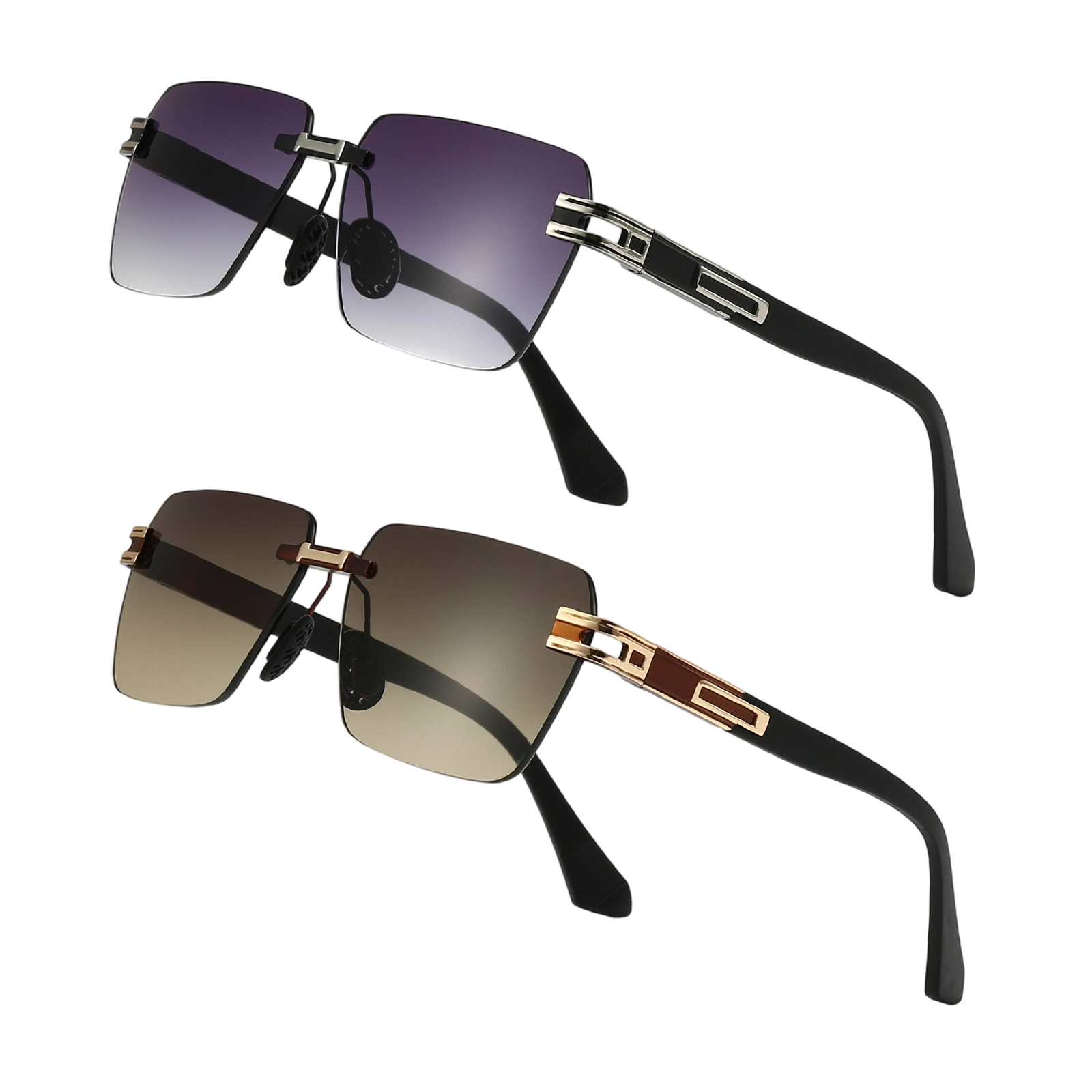 SUNGAIT Rimless Square Sunglasses SGT722 | Gradient UV400