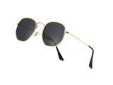 Retro Polygon Metal Sunglasses