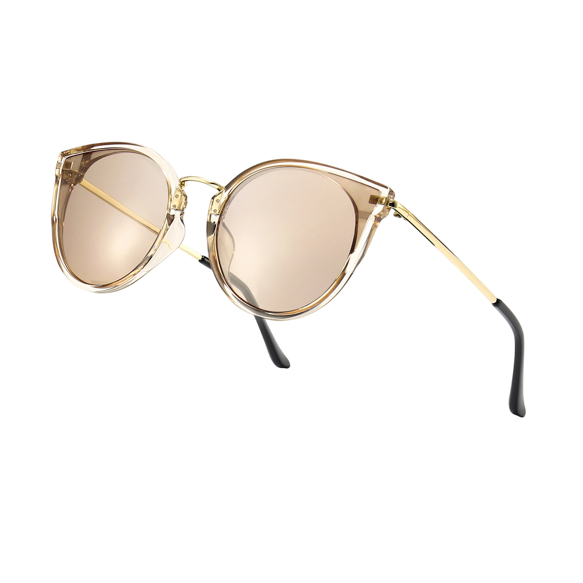 Oversized Cat Eye Polarized Sunglasses for Women Ivy Black Polarized Cat Eye Sunglasses | Avara main image 4